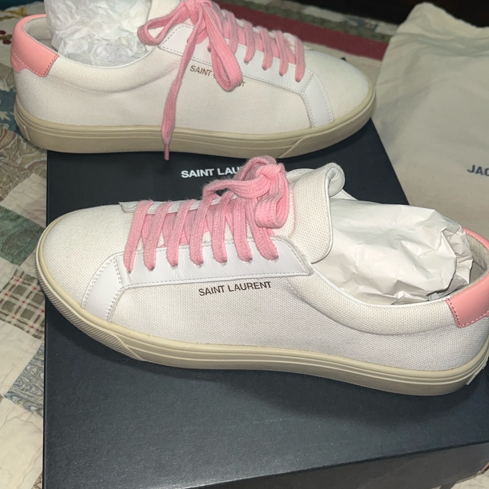 Pink Saint Laurent tennis